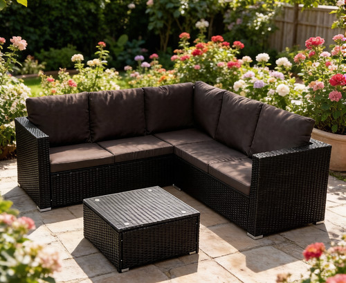 Rattan garden furniture - garden, corner
