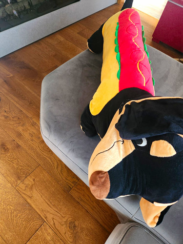 Plush hot dog - dog, dachshund