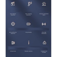 Portable Camera Detector with RF Signal Scanner for Privacy Protection