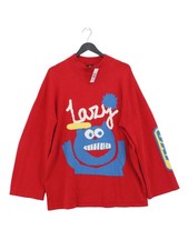 Lazy Oaf Jumper Midi Dress M in Red