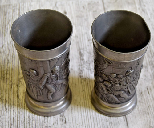Vintage pewter beaker - beaker, tumbler