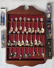 Collection Of Spoons And Display Rack. Vintage And Rare. Silver Plated EPNS.