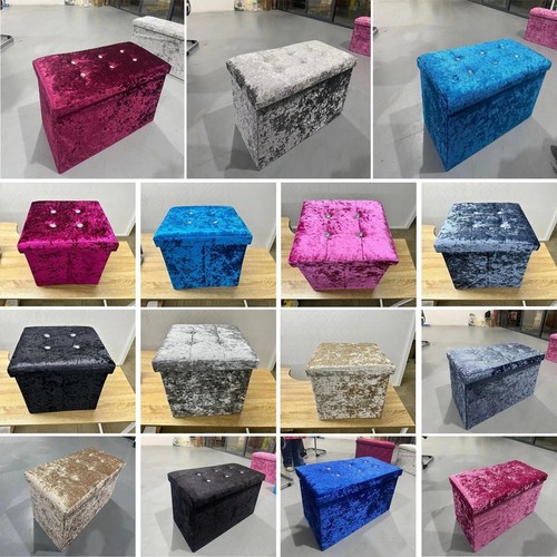 Ottoman storage box - storage, velvet