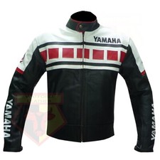 Famous Design Yamaha Cowhide Leather Racing Motorcycle Jacket Motorbike Gear