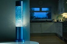 Nova Blue Metallic Glitter Lamp 38cm Gift Boxed Mains Powered UK Plug