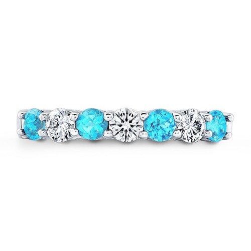 14k white gold - gold, blue
