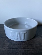 HOME Grey Ceramic Pet Bowl  ‘Ear’ ‘Drink’