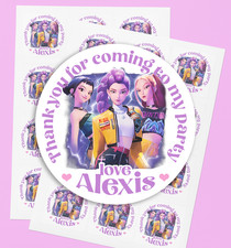 Personalised Party Bag Stickers Thank You For Coming My Party Kids Kpop Girls