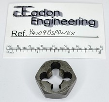 1/4" x 19TPI BSP (British Standard Pipe) Die Nut, HSS. By Presto. 1-1/8" AF.