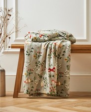 Woodland animal throw - in, sage