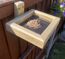 Small Wooden Bird Feeders, Tough Micro Mesh hanging Table for Wild Birds