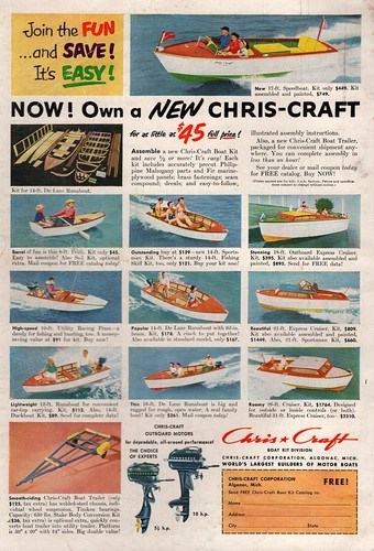 1953 chris craft - chris-craft, runabout