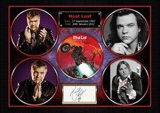 Meat Loaf - Bat Out Of Hell - SIGNED A4 PHOTO PRINT MEMORABILIA