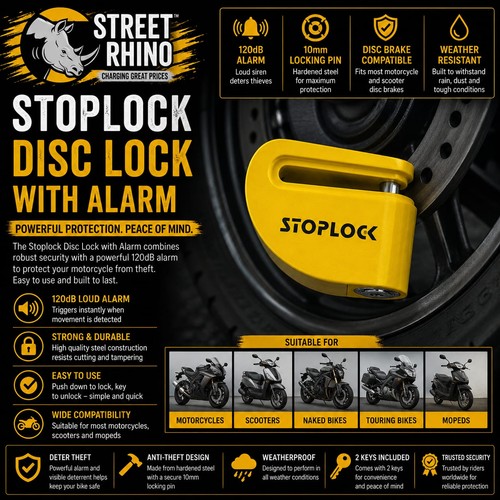 Stoplock 120db 10mm disc lock - 10mm,