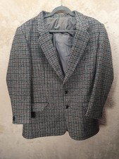 Harris Tweed Authentic Hand Woven Jacket Blazer Scotland Measurements On Pics