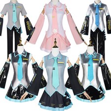 Halloween Vocaloid Miku Hatsune Cosplay Costume Party Dress Outfit Set Girl