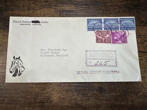 1962 registered cover - registered,