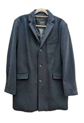 Mens wool mix over coat - over, coat,black