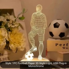 Football Night Light 3D LED Desk Table Lamp Sports Gift for Boys Children