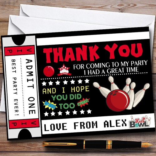 Bowling ticket personalised - ticket,