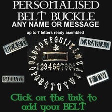 Personalised Belt Buckle Custom Name Fits on belt up to 7/8 letters READY MADE