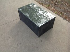 Rattan oblong coffee table