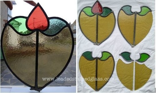 Floral fragments for leaded - 4,