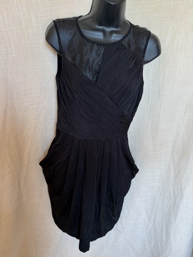 Black stretch mesh pleats - stretch, mesh/pleats