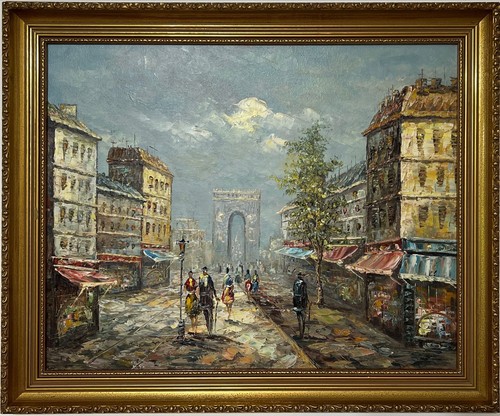 Parisian street scene framed