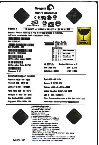 20gb seagate series x - u,