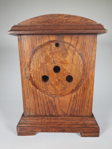 Vintage oak mantel - mantel, clock