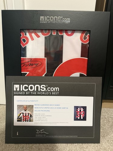 Bruno guimaraes signed shirt - guimaraes, t