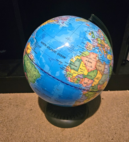 Rotating tabletop world globe - rotating,