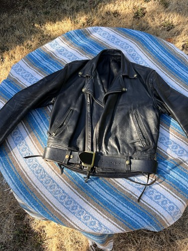 Langlitz vtg leather jacket - vtg,