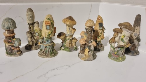 Fairy mushroom houses - fairy, vintage