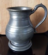 Pewter Tankard. Antique Victorian unmarked. Lovely Baluster shape. Small Measure