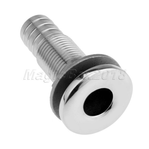 Boat thru hull for hose - hull, 3/4"