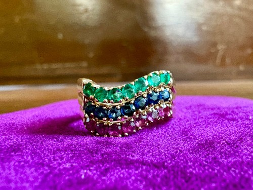 14k yellow gold triple - 14k,