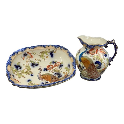 Antique peacock bisto - peacock, pottery