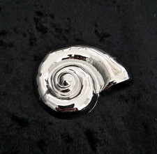 Nautilus Ammonite Silver Tone
