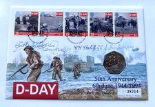 WW2 rare DDay coin FDC signed