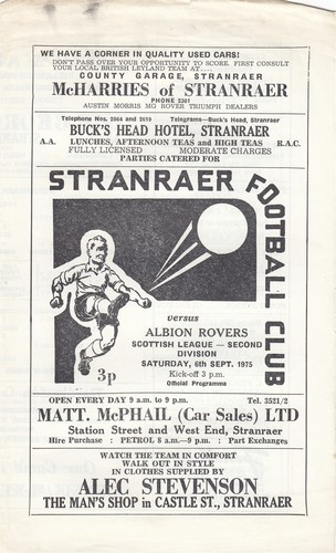 Stranraer albion rovers - v,
