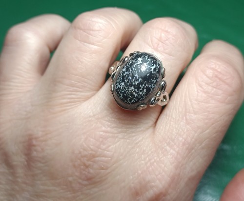 Vtg sterling silver h - silver, 5/8"