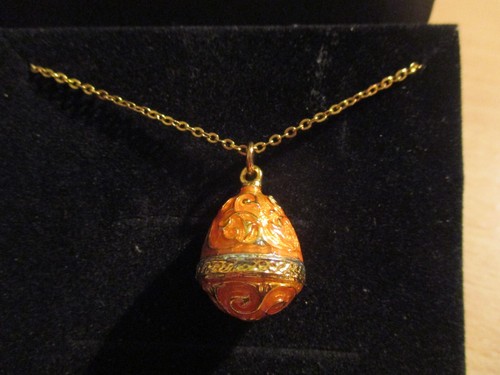 Enamel egg pendant necklace - pendant,