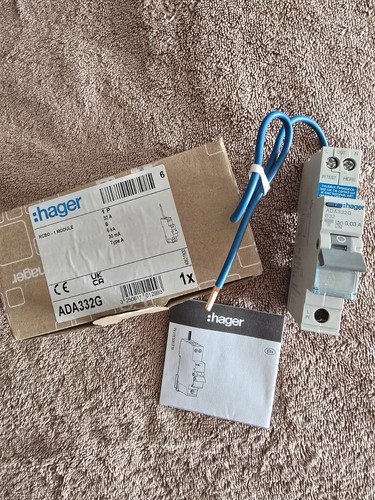 Hager 32a single pole module - single, 1