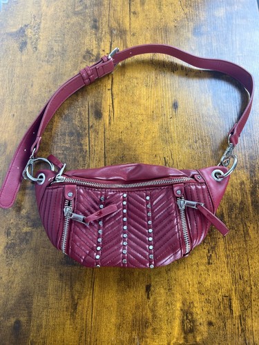 Zara basics purple red leather - red,
