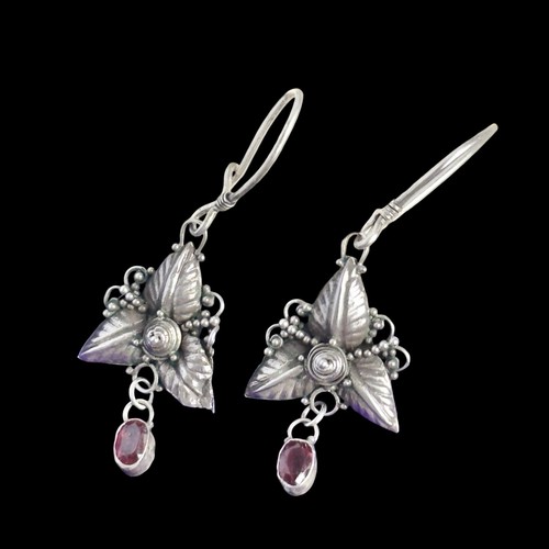 Antique sterling silver garnet - antique,