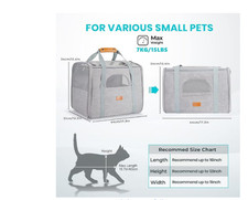 Morpilot Cat Basket, Airline Approved Pet Carrier, Portable Dog Bag Carrier