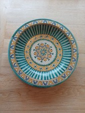 Large Vintage Handpainted Morrocan Decorative Plate Bowl 