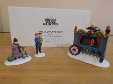 Dept 56 Dickens Village - The Old Puppeteer - 3 Pc Set - Missing 1 Puppet